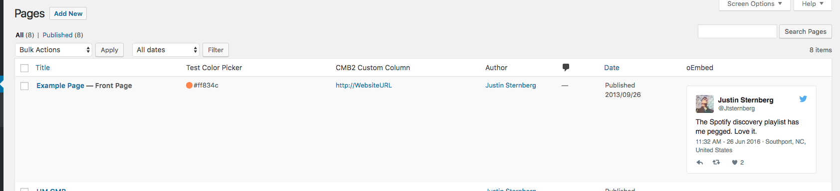 field columns screenshot