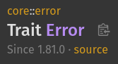 error in core